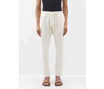 Wakun Drawstring Cotton-gauze Trousers
