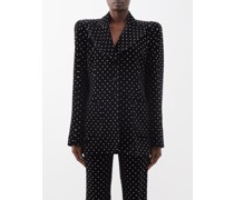 The School Crystal-embellished Velvet Blazer