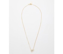 Cubic Zirconia & 14kt Gold-vermeil Necklace