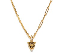 Leopard Diamond & 18kt Gold Pendant Necklace