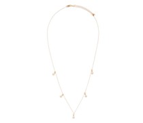 5 Point Pearl & 14kt Gold Necklace