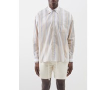 Patch-pocket Striped Cotton Shirt