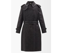 Jumbo Gg-jacquard Canvas Trench Coat