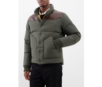 Blackburn Leather-panel Quilted Down Coat