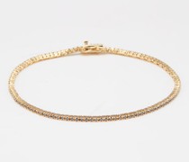 Black Diamond & 14kt Gold Tennis Bracelet