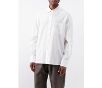 Oversized Long-sleeved Cotton Shirt