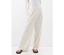 Jeanine Cotton-blend Wide-leg Trousers