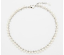 Suexi Pearl & Silver-plated Necklace