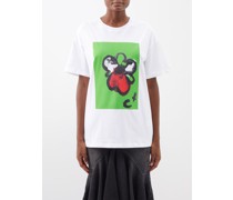 Floral-print Organic-cotton T-shirt