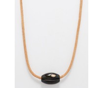 Cowry Bead Diamond & 18kt Rose-gold Necklace