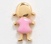 Girl Enamel & 18kt Rose Gold Charm