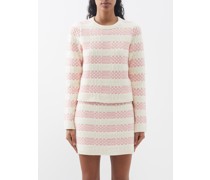 Naya Cropped Jacquard-knit Sweater
