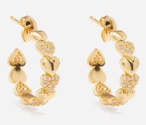 Habibi Crystal & 18kt Gold-plated Hoop Earrings