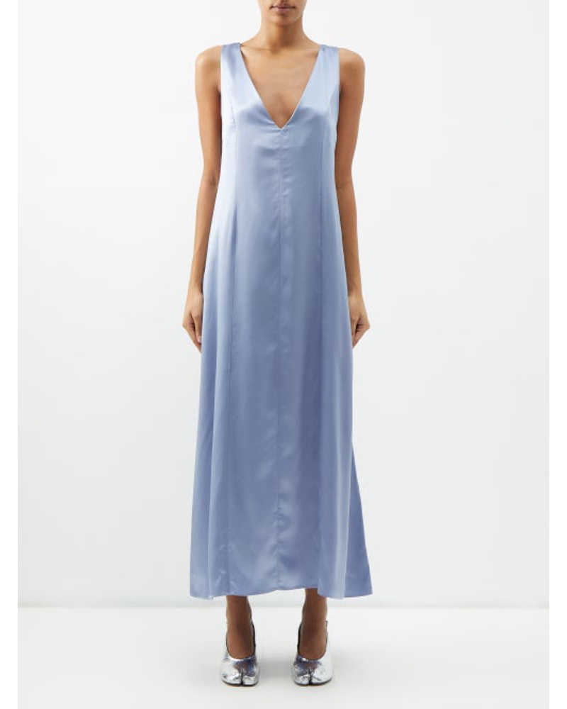 Raey Damen Oversized Panelled V-neck Slip Dress