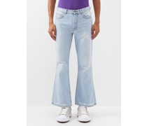 Distressed Flared-leg Jeans