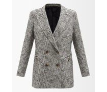 Why Not Smiley-pocket Wool-blend Tweed Blazer