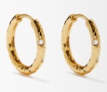 Gemmed Gabby Diamond & 18kt Gold Earrings