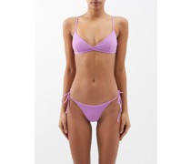 The Tri Crop Recycled-fibre Bikini Top