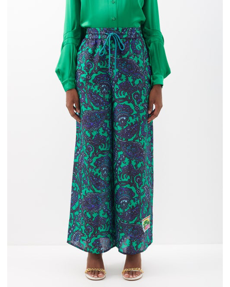 Zimmermann Damen Tiggy Paisley-print Silk Trousers