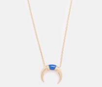 Horn Diamond, Lapis & 14kt Gold Necklace