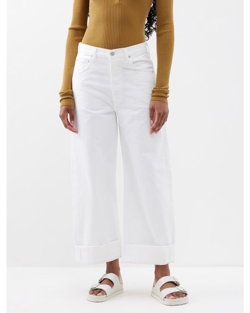 Citizens of humanity Damen Ayla Turn-up Wide-leg Jeans