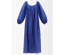 The Voluminous Folk Cotton-silk Blend Dress