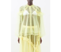 Blouse en tulle volantée