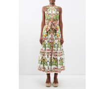 Robe en coton ceinturée à imprimé calypso Biba