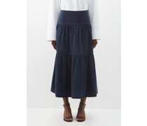 The Sylvia Lyocell-twill Midi Skirt