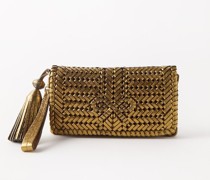 Neeson Metallic-leather Clutch Bag
