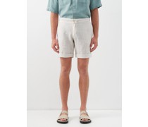 Slubbed Linen-poplin Shorts