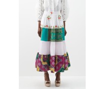 Kendima Patchworked Cotton Skirt