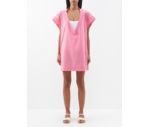 Renee V-neck Cotton-jersey Mini Dress