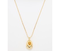 Golden Pebble 18kt Gold-plated Necklace