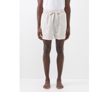 Striped Organic-cotton Pyjama Shorts