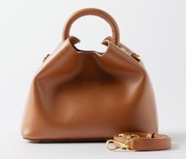 Baozi Top Handle Leather Crossbody Bag
