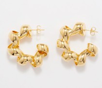 Retro Twisted 14kt Gold-plated Hoop Earrings