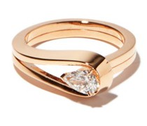 Serti Inversé Diamond & 18kt Rose-gold Ring