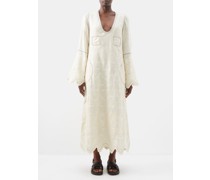 Pippa Embroidered Linen Dress