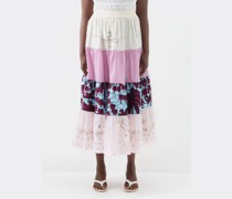 Kendima Patchworked Cotton Skirt