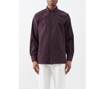 Half-placket Cotton-poplin Shirt