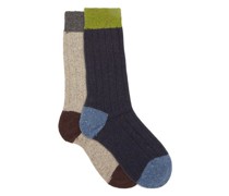 Thornham Pack Of Two Ribbed Socks