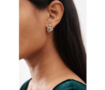 Wave Twist Diamond & 18kt Rose Gold Earrings