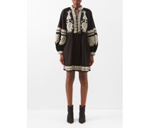 Holly Embroidered Cotton-blend Mini Dress