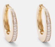Diamond & 9kt Recycled-gold Hoop Earrings