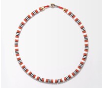 Striped Candy Enamel Necklace