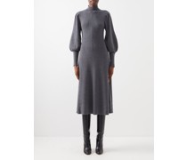 Eva Rib-knit Wool-blend Midi Dress
