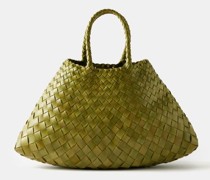 Santa Croce Small Woven-leather Basket Bag