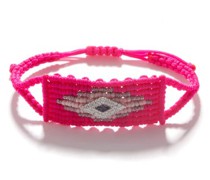 Evil Eye Diamond, Sapphire & Gold Woven Bracelet