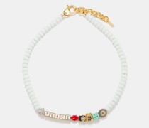 Peace Bead & 14kt Gold-plated Necklace